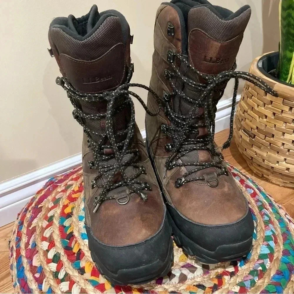 L.L. Bean Tek 2.5 brown leather heavy duty winter boots